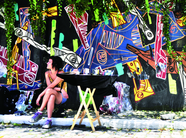 배트맨 마을의 거리 예술가