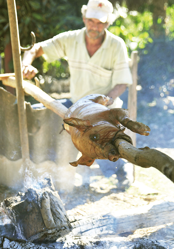 승마투어 중 만난 레스토랑. 저 모습을 보고도 고기를 먹다니