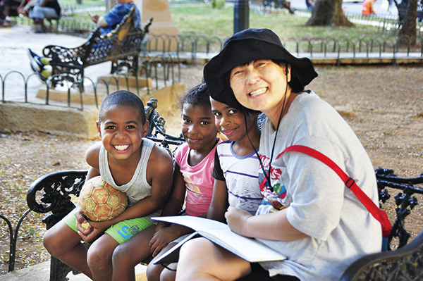 아바나에 있는 동안 사귄 동네 친구들