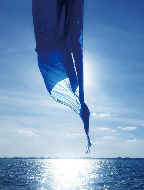 카리브해 한 가운데 멈춘 배에서 벌어지는 파티 행사 중 하나. 저 천에 매달린 상태에서 다이빙하기는 보기만 해도 아찔하다