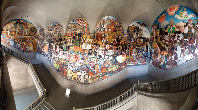 멕시코의 역사를 그린 벽화, 디에고 리베라의 작품이다
