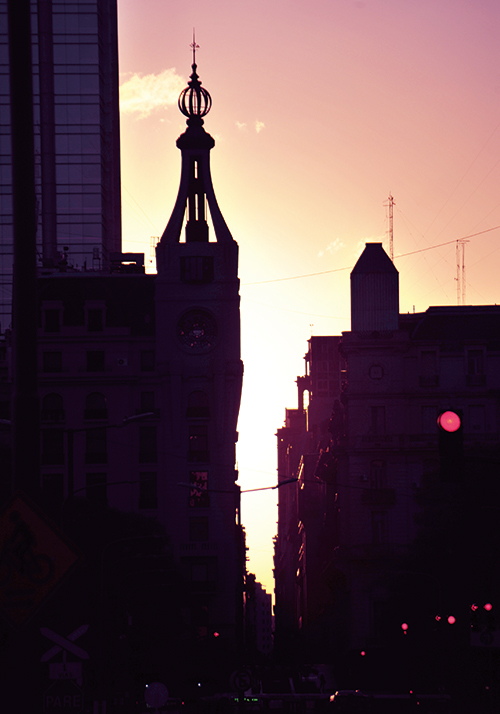 이국적인 풍경의 부에노스아이레스 야경