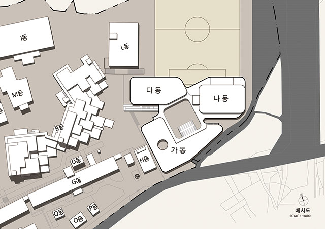사천 용남중학교 ‘미래피움’ 배치도