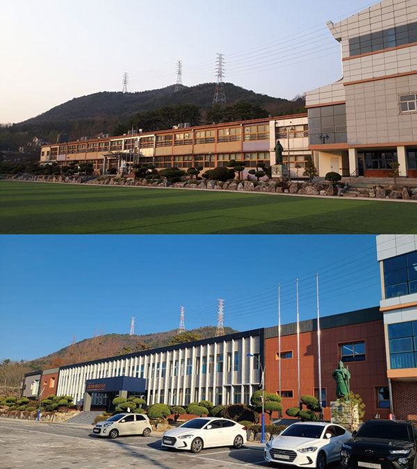 김해지혜의바다도서관 지혜동 입면