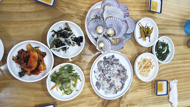 낙지땅땅이와  가리비