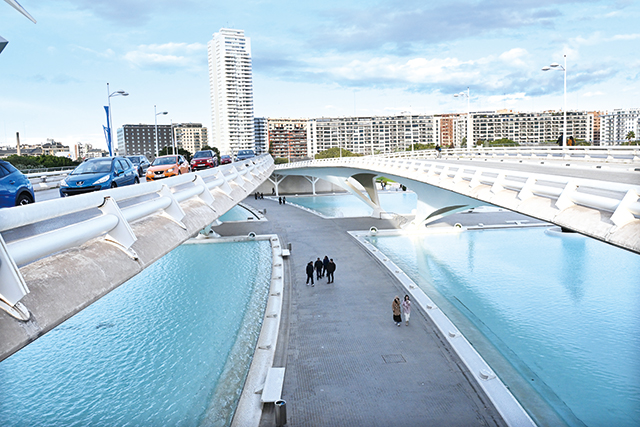 발렌시아의 ‘예술과 과학의 도시’ 내 교각 시설물을 걷다 보면 건축물이 세심함의 극치라고 느껴진다